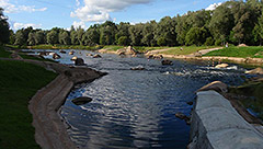 Koiva jõgi (Gauja). Tehiskärestik Valmieras